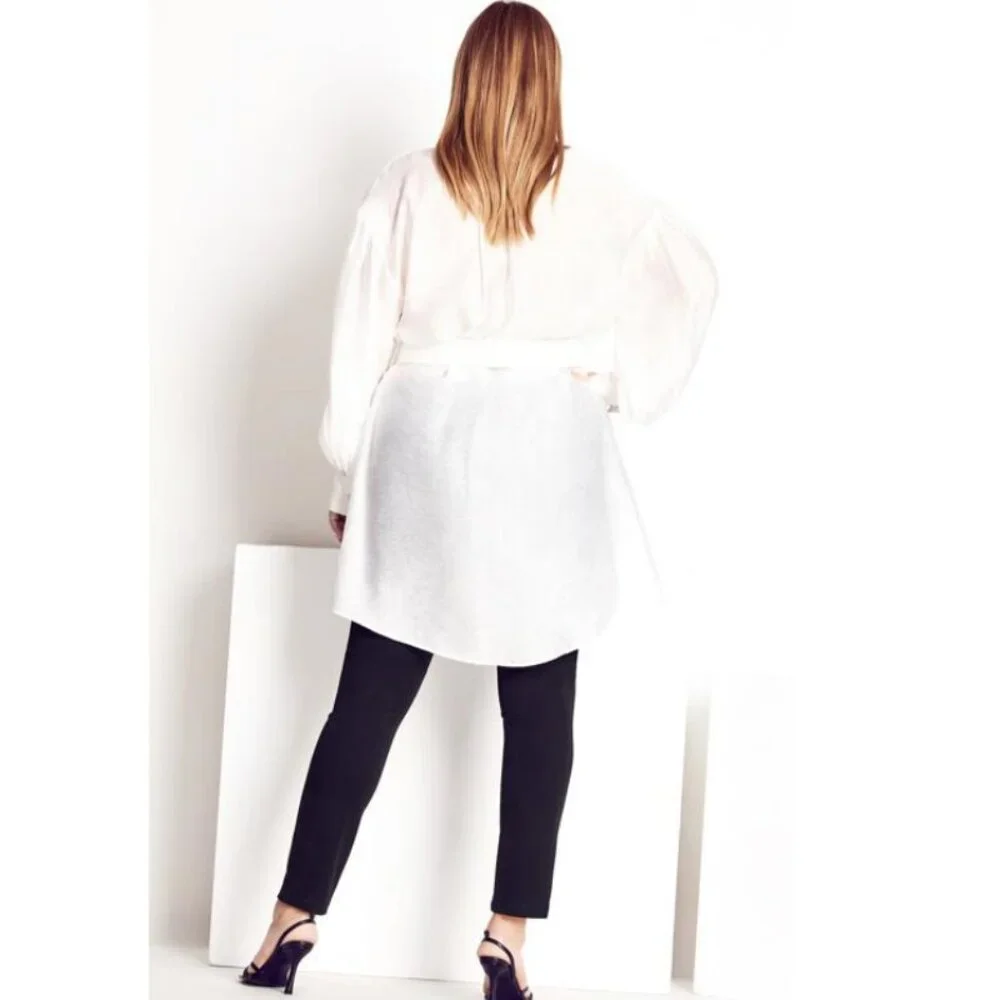 NWT City Chic REFINITY Ivory White Sienna Sleeve Tunic Dress 20